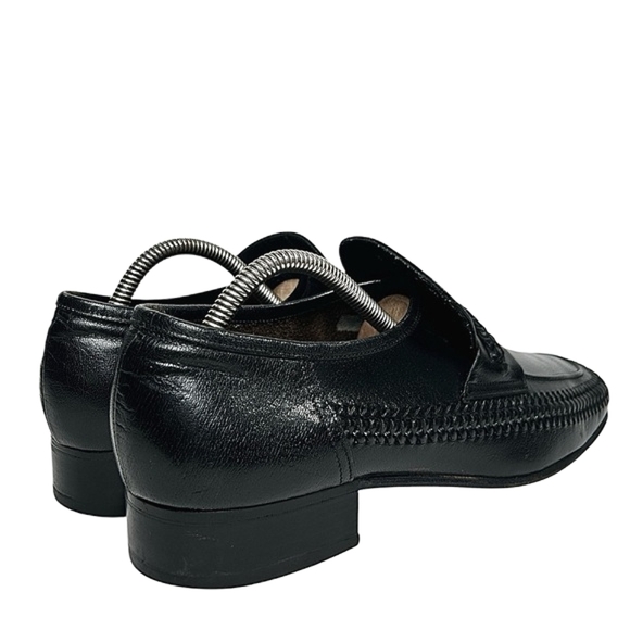 Florsheim Vintage Basket Weave Mens Black Leather Dress Shoes Loafers Size 9.5 main image 15